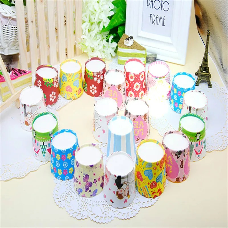 50 шт. бумажные вкладыши для кексов футляры чашка торта Топпер Свадебная