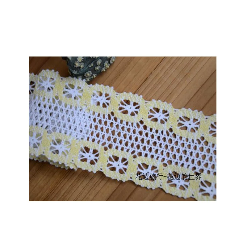 1 метр сделай сам модный цвет белый хлопок кружево широкие двусторонние 6 см | Дом