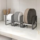 Полка для посуды, бытовая, из углеродистой стали, полка для хранения с нескользящей подкладкой для кухни, новый стиль 2021