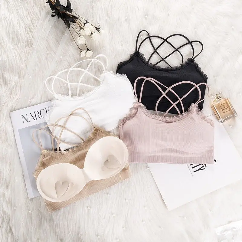 

2019 New Fashion Wire Free Bras Sexy Lingerie Cotton Bralette Underwear Women Seamless Push Up Bra