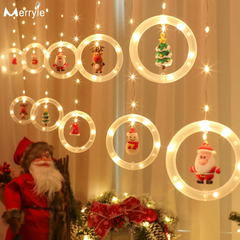 

Christmas Lights Copper Wire Fairy String Light Holiday Santa Claus Christmas Tree Decorations Strip Light for Outdoor Indoor