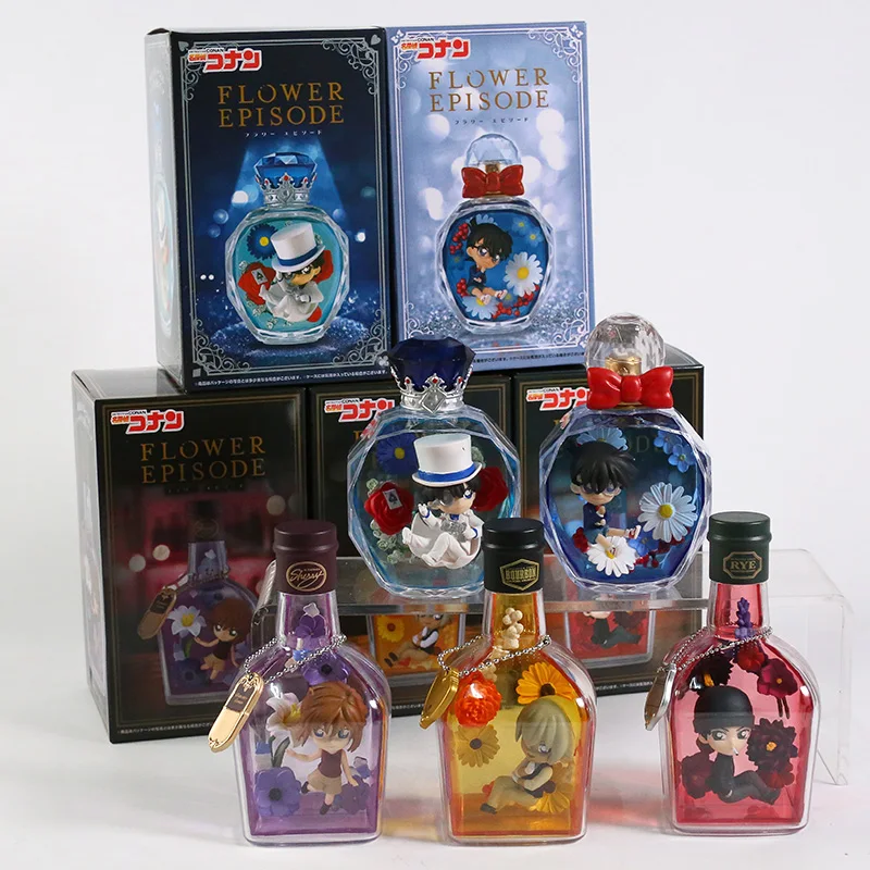 

Detective Conan FLOWER EPISODE 1 Conan Edogawa Kid Anita Ai Shuichi Akai Toru Amuro Cute Kawaii Anime Toys Figures 5pcs/set