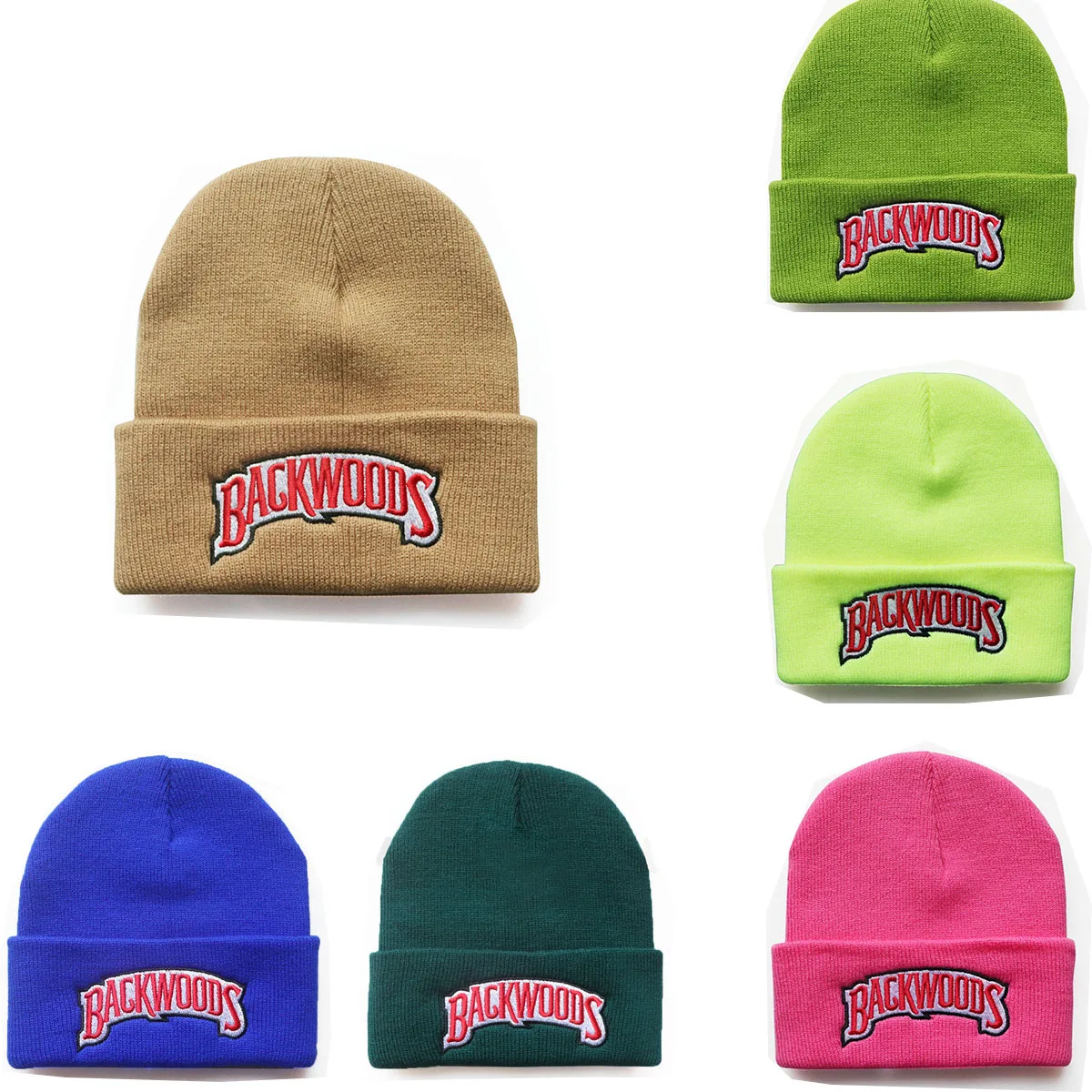 

New Backwoods Lettering Cap Unisex Knitted Hat Beanies Winter Hats Warm Hat Fashion Solid Hip-hop Embroidered hat