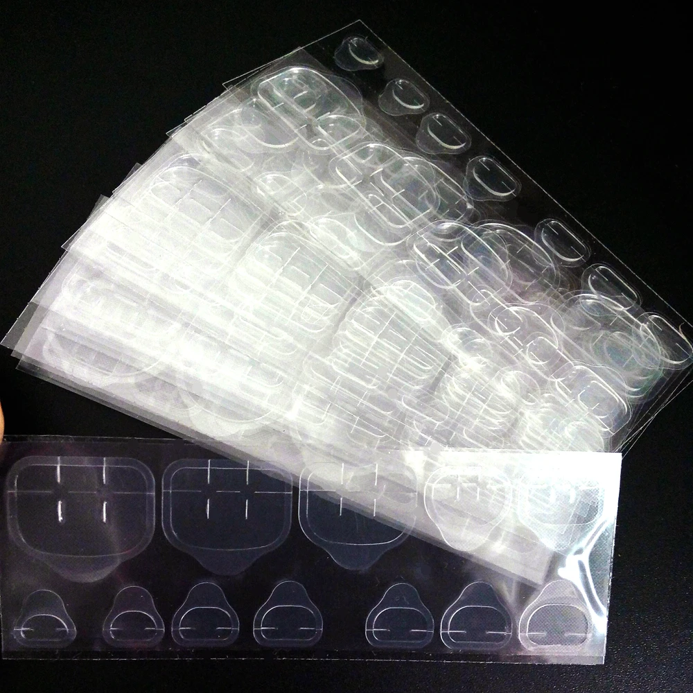 

3/5 Sheets Transparent DIY Nail Art Jelly Sticker Tape Self Adhesive Sticker For Nails Design Full Cover Manicure Glue Tool