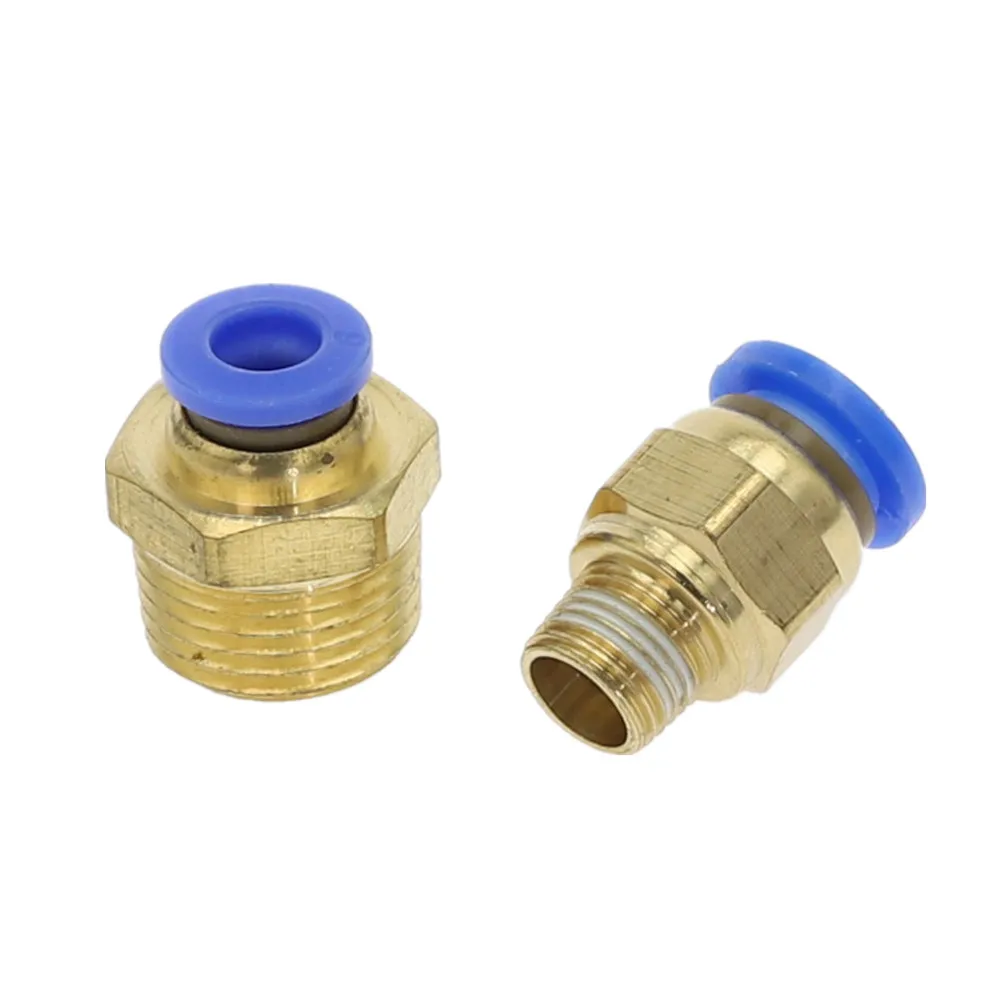 1 шт наружная резьба 1/8 ''1/4'' 3/8 ''1/2'' к трубке 4681012 мм прямой пуш-ап в фитинг для пневматического пуш-ап для подключения воздуха