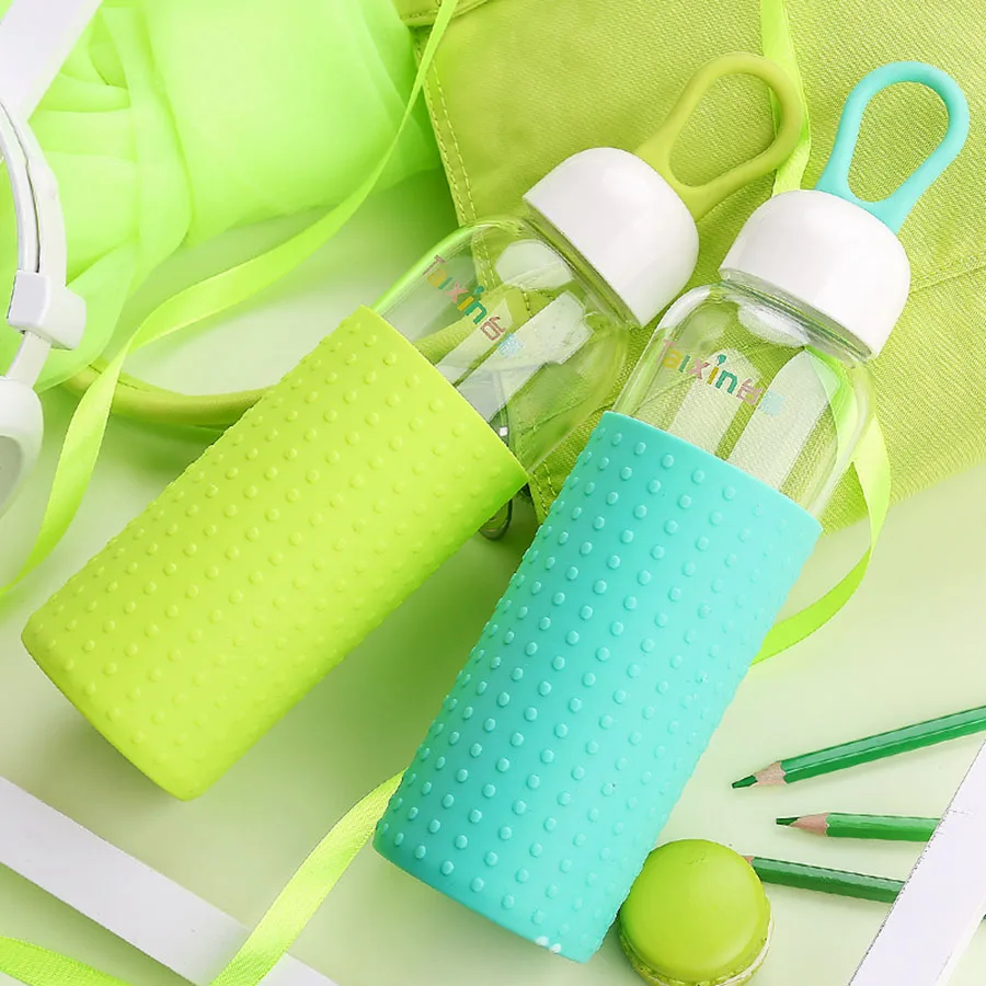 Корейский Стекло бутылка для воды милый кот &quotMy Bottle&quot 500 мл творческие