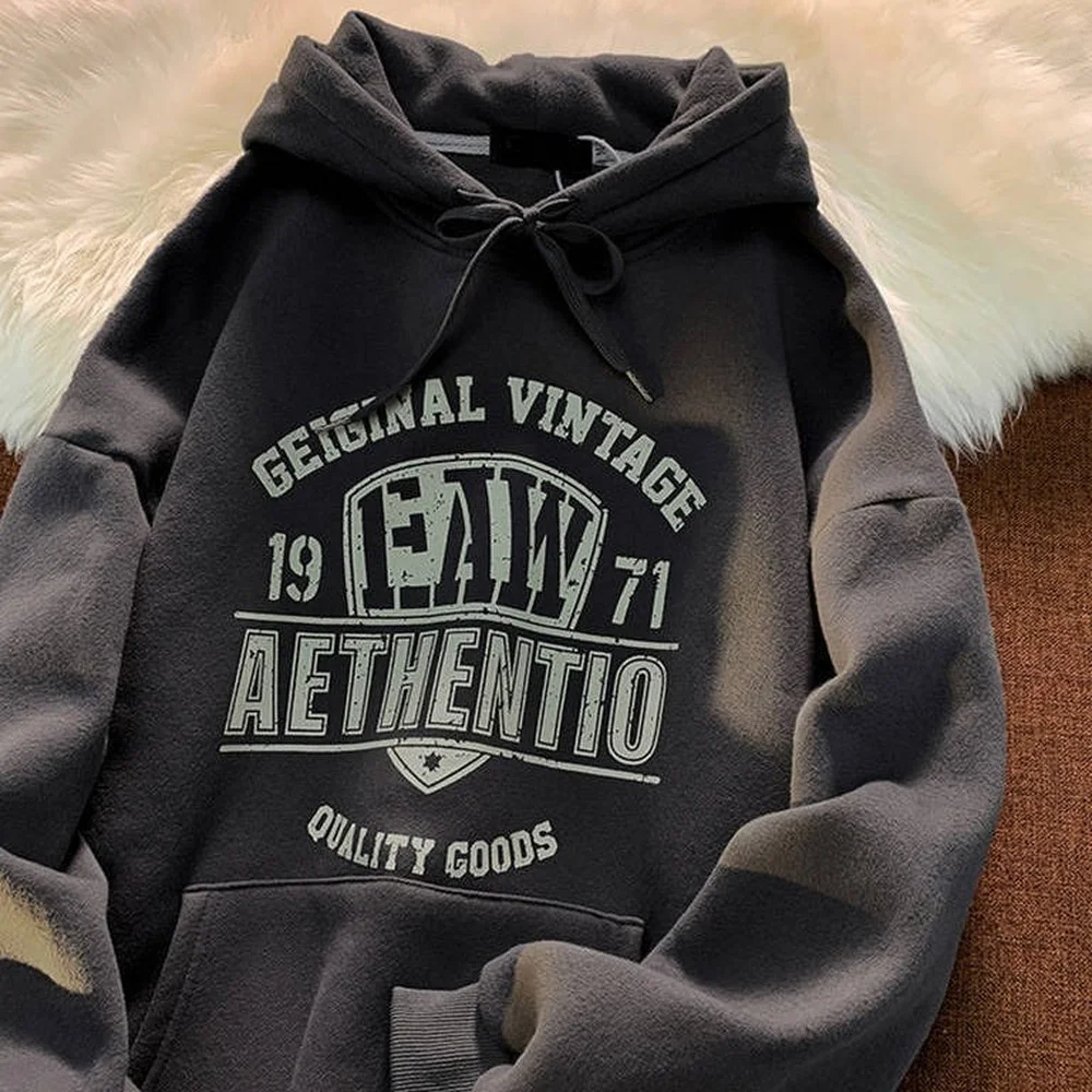 Женская толстовка с капюшоном теплая Свободная Толстовка большого размера