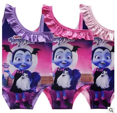 Летняя пляжная одежда для девочек детское платье с героями мультфильмов костюм