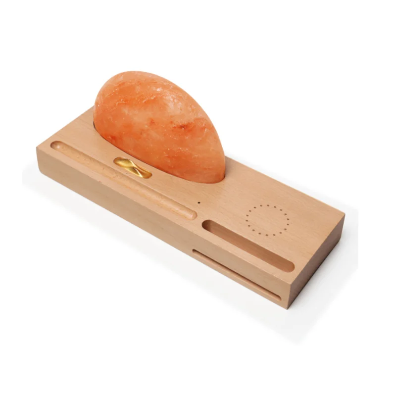 

LED Night Lights Wireless Charging Led Lamp Sunrise Oriental Lampara Led Room Lampe De Chevet Salt Stone Table Lamp