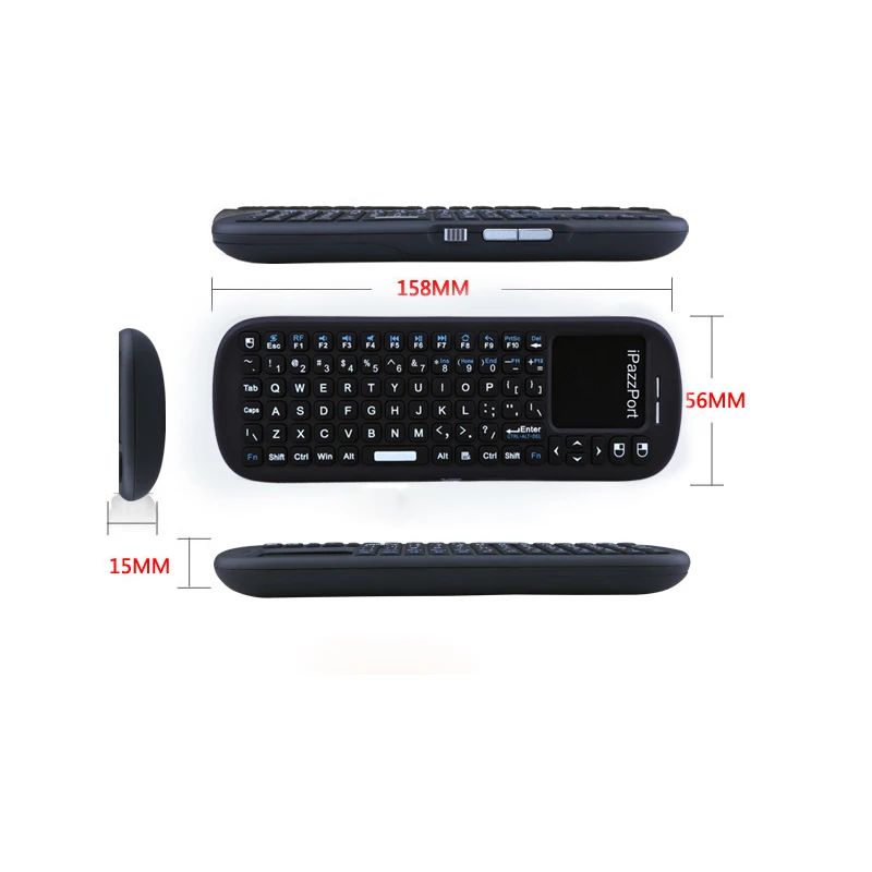 IPazzPort 2 4G RF мини беспроводной геймпад ручная клавиатура с сенсорной панелью