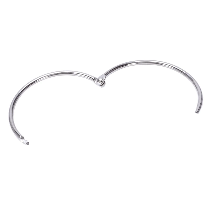 

3 x Metal Staple Book Binder Loose Leaf Rings Keychain 66x60x3mm