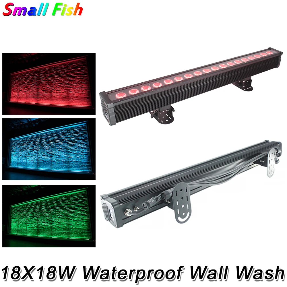 

2 шт./лот наружные светильники для бара 18X18W RGBWA-UV 6IN1 светодиодные Настенные светильники DMX 512 прожекторы DJ диско лампа для вечеринки сцены шоу