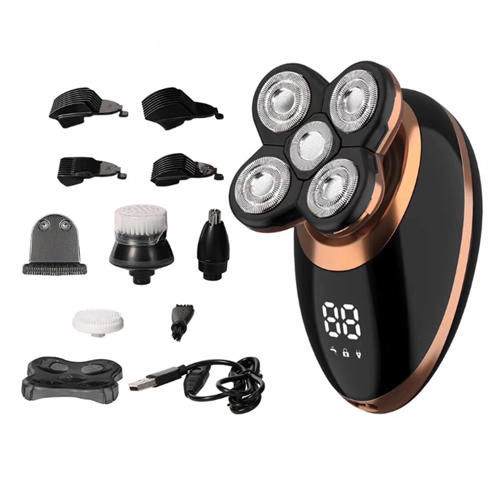 Электробритва с 5 головками перезаряжаемая Бритва для стрижки волос носа ушей