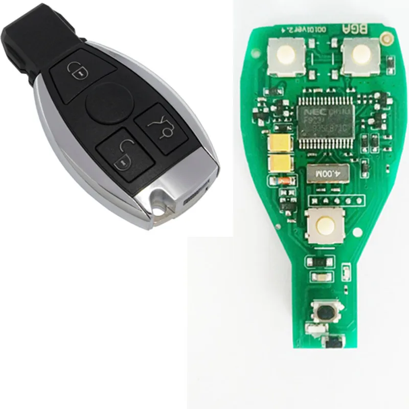 Автомобильный Дистанционный ключ с 3 кнопками 315 МГц 433 аксессуар для benz mercedes BGA NEC