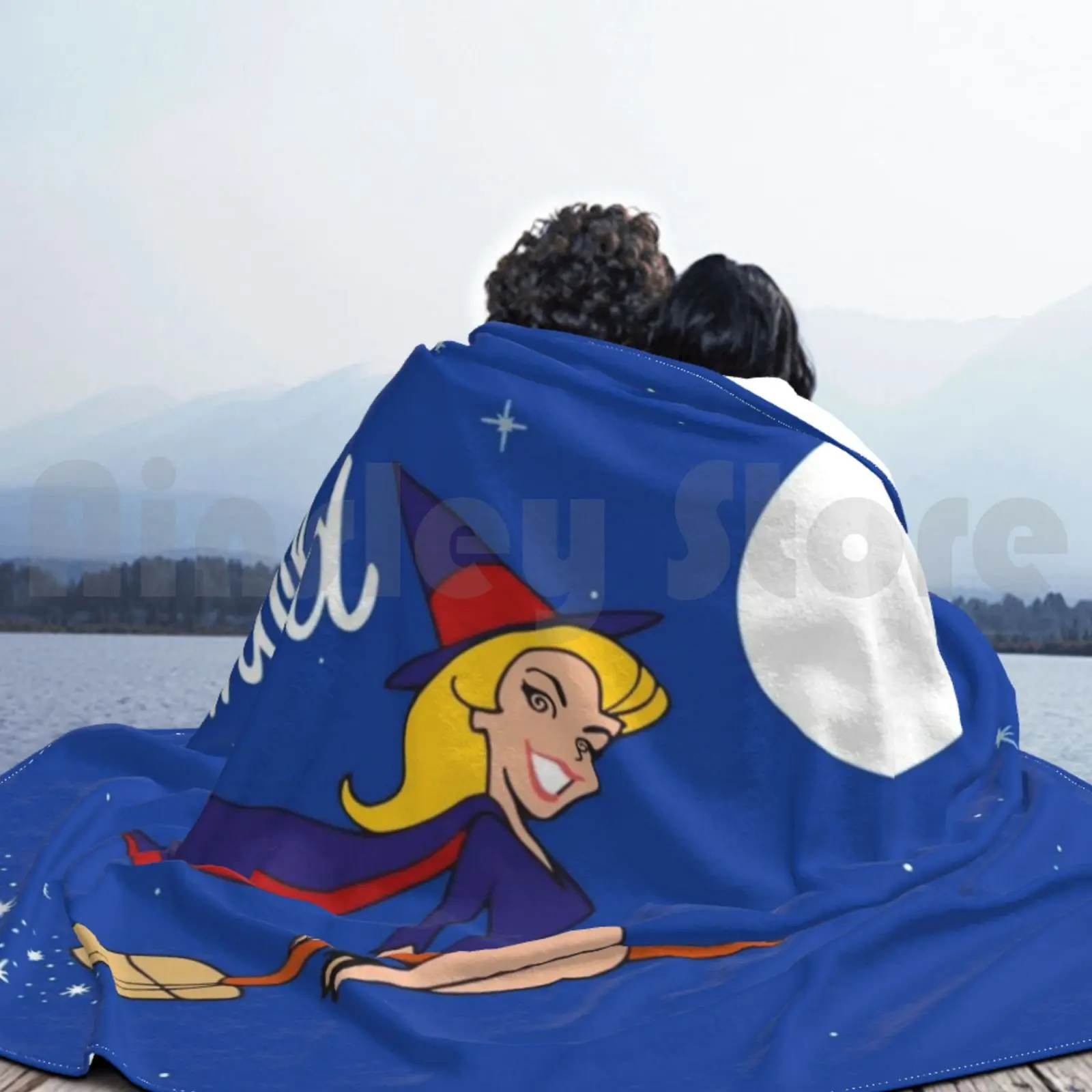 Одеяло Bewitched 60-х годов в стиле ретро для дивана-кровати путешествий мультфильм