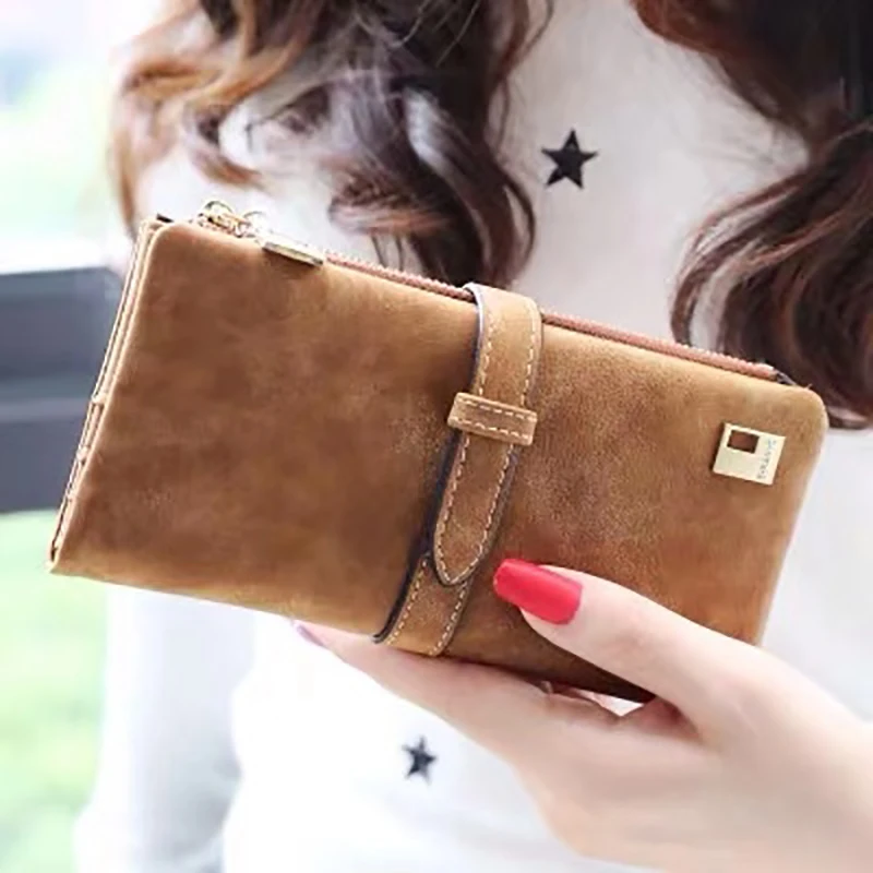 Длинный кошелек два сложения женские кошельки женский клатч сумка-клатч из