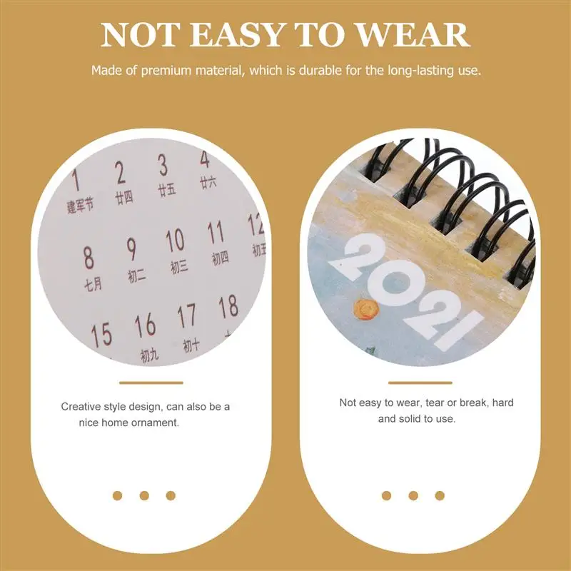 

3PCS Mini Desk Calendar School Home Office Schedule Planner Desk Calendar