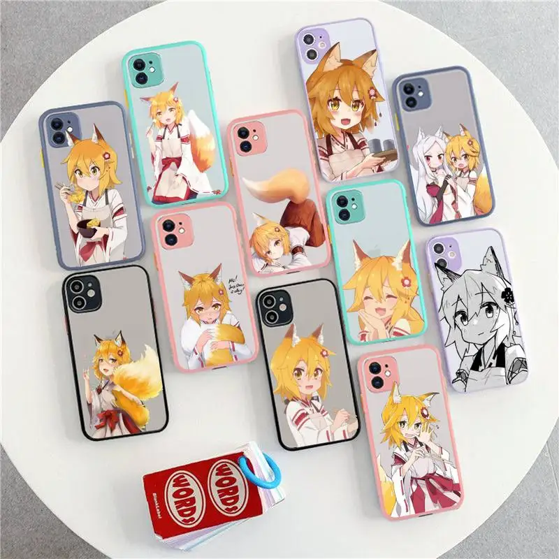 

The Helpful Fox Senko San Phone Case for iPhone X XR XS 7 8 Plus 11 12 13 pro MAX 13mini Translucent Matte Shockproof Case