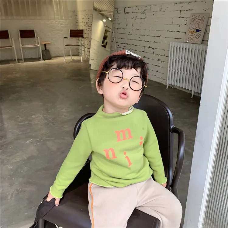 Детские зимние футболки с длинными рукавами для девочек Теплая Флисовая одежда