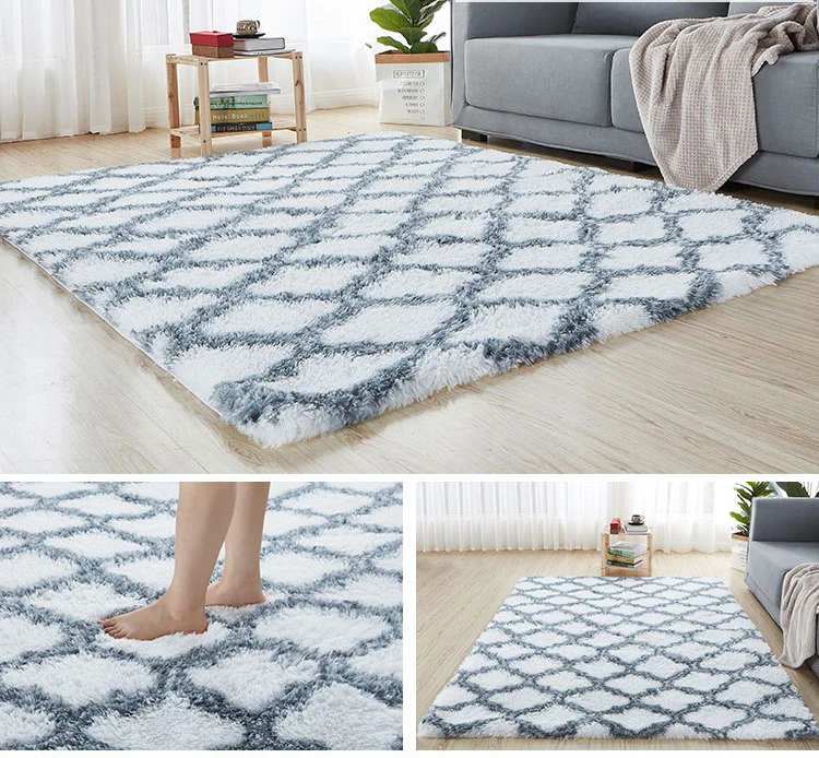 

2021 New Style Big Size Luxury Velvet Shag Area Rug Modern Indoor Plush Fluffy Rugs Carpet 200*230cm for Living Room