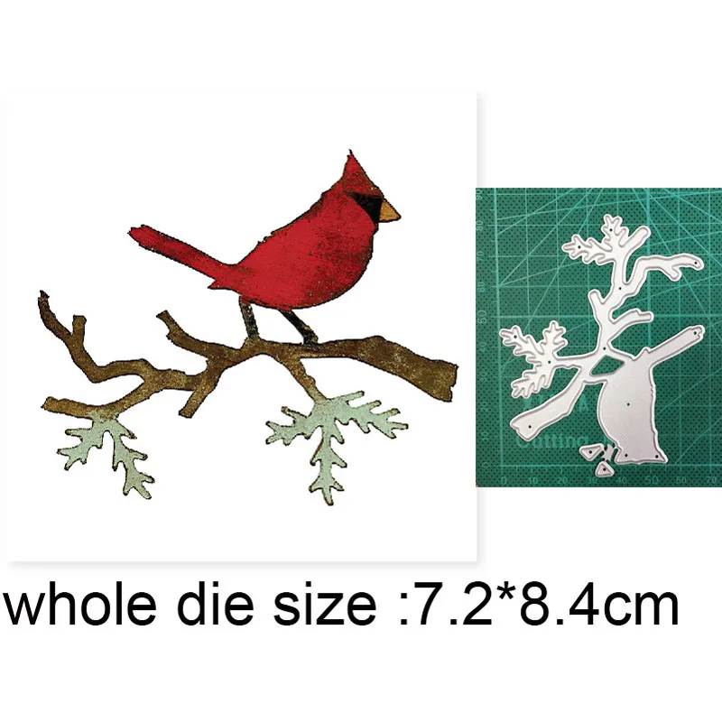 

2021 New Metal Dies Bird On Branch Border Cutting Dies Scrapbooking Dies Paper Craft Embossing Die Cut Card Making Stencils Dies