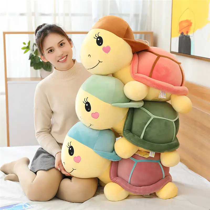 

25-45cm Sea Turtle Plush Toys Pillow Tortoise Soft Ocean Animals Doll sofa Backrest cushion Home Decoration 100% cotton