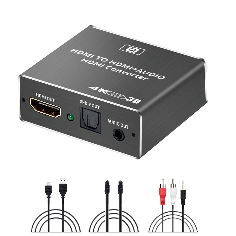 

HOT-HDMI аудио экстрактор HDCP CEC + оптический SPDIF + 3,5 мм RCA аудио конвертер 4K x 2K 3D аудиосплиттер HDMI адаптер