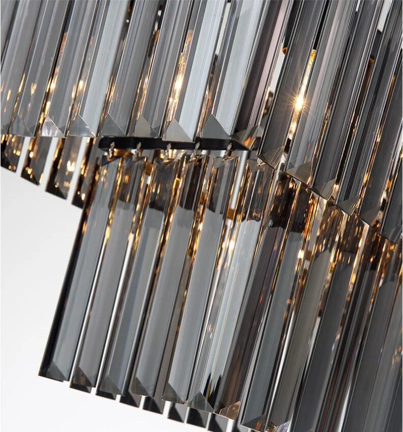 

Luxury Crystal Chandelier Living Room Chandelier Modern American Dining Room Bedroom Lamp New Black/Rectangle Island Lighting