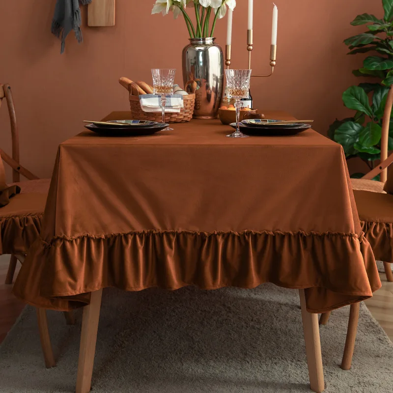 140X220cm Holland velvet tablecloth Hotel Cafe Decoration Tablecloth Solid Color Multi-purpose Cover Cloth Party Table Set | Дом и сад