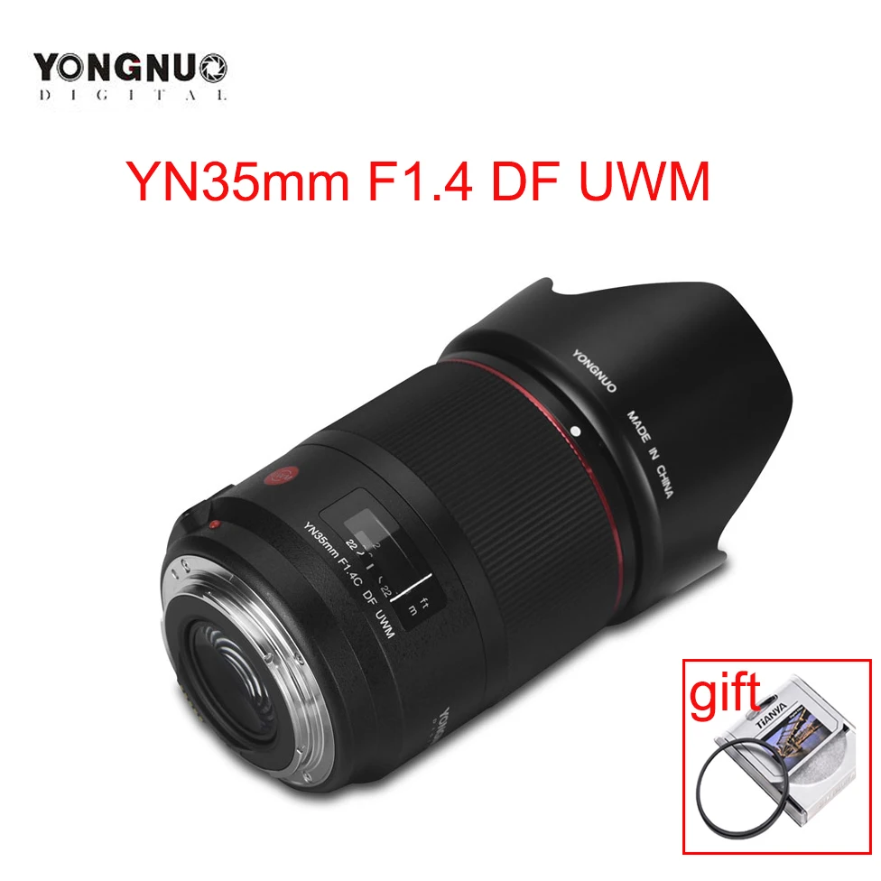 

YONGNUO YN35mm F1.4C DF UWM Camera Lens AF MF 35mm F1.4 Ultrasonic Wave Motor Wide Angle Prime Lens for Canon 70D 7D 6D 5D 70D