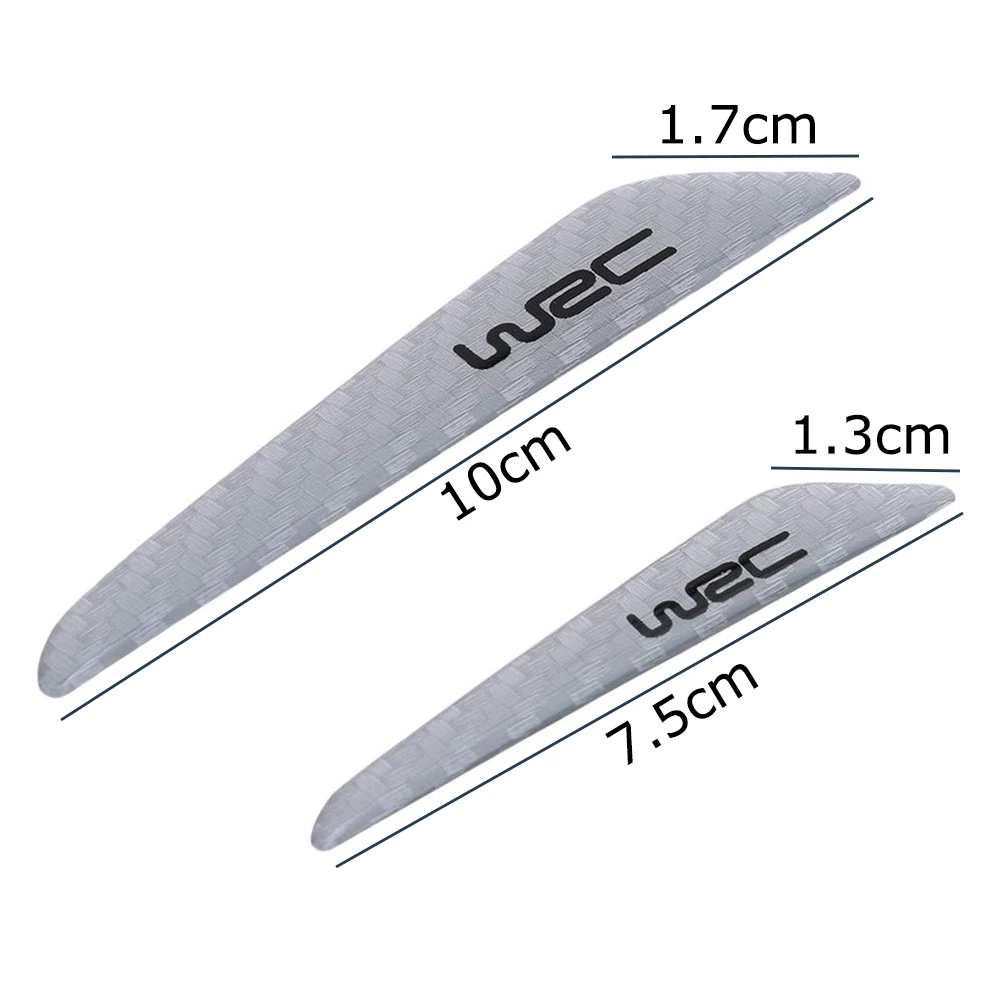 4 шт. WRC Логотип Двери устойчивые к царапинам полоски из углеродного волокна для