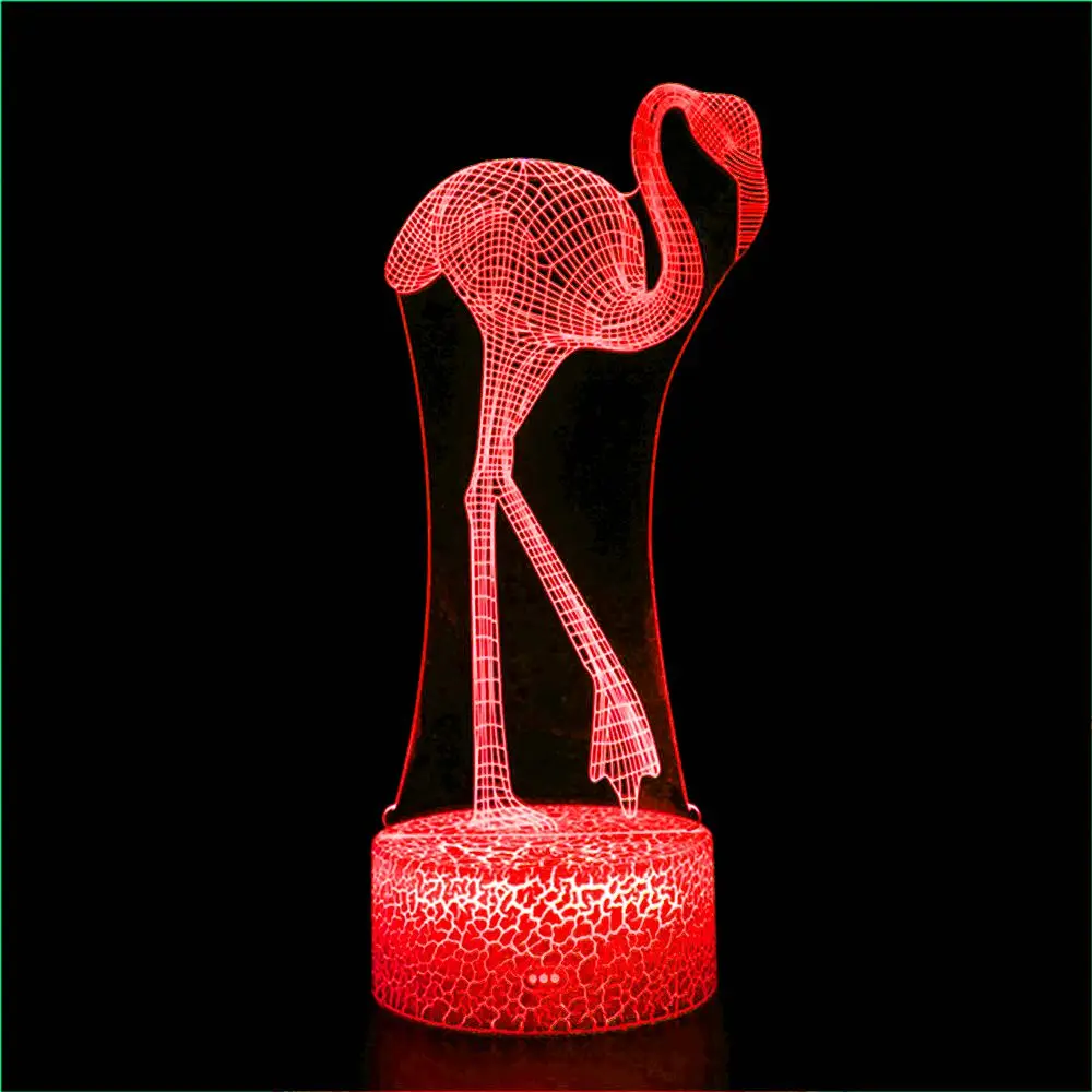 

Lovely Flamingo 3D Night Light Summer Home Party Decor Flamingo LED Lamp Wedding Birthday Hawaii Party Girls Bedroom Decoration