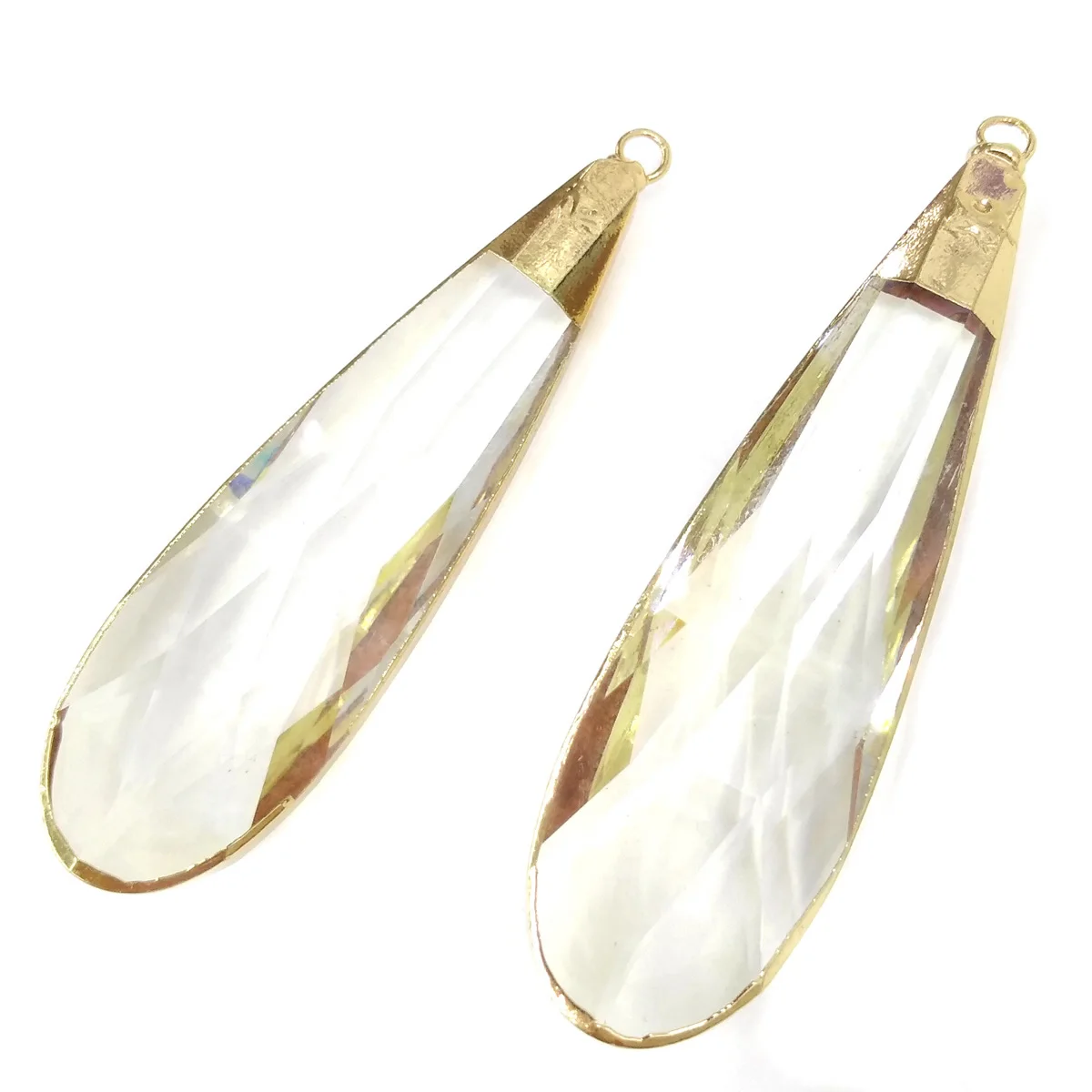 Граненый кристалл столб Подвески трендовый натуральный камень Хрустальные