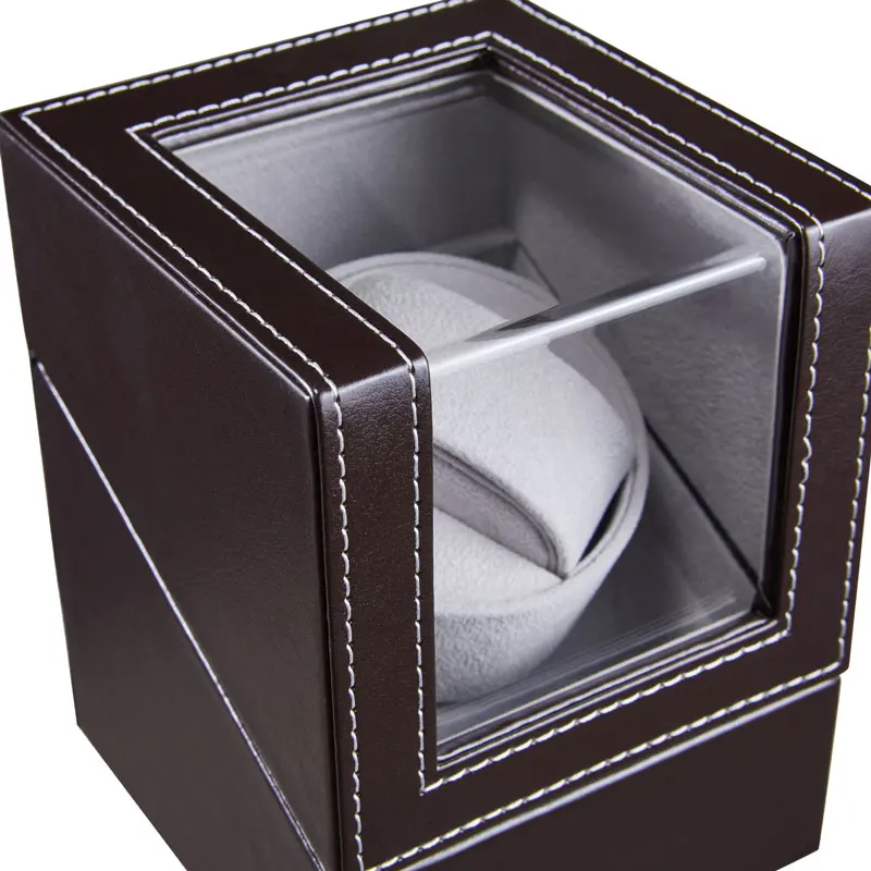 Mini Single Automatic Watch Winder Box PU Leather Winding Storage Collection Display Silent Motor | Наручные часы