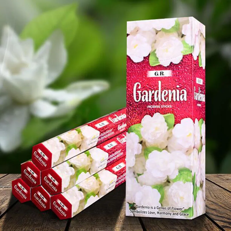 

Благовония для ароматерапии, для домашнего использования, индийские, с ароматом гардении, с ароматом ладана