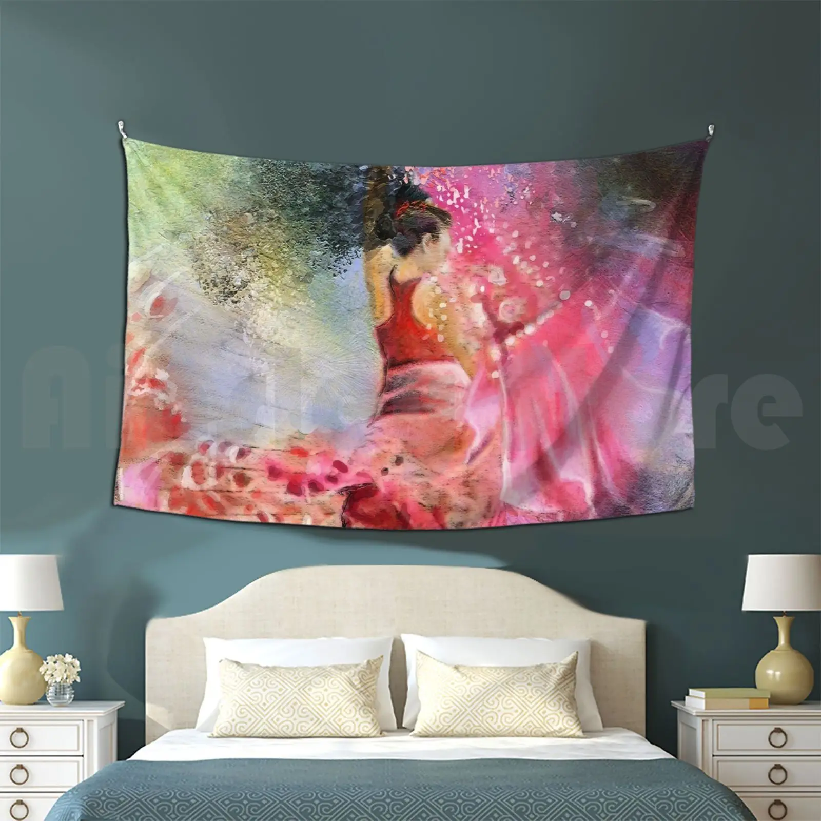 

Flamencoscape 13 Tapestry Living Room Bedroom Flamenco Painting Flamencoscape Flamenco Art Flamenco Dancing Flamenco