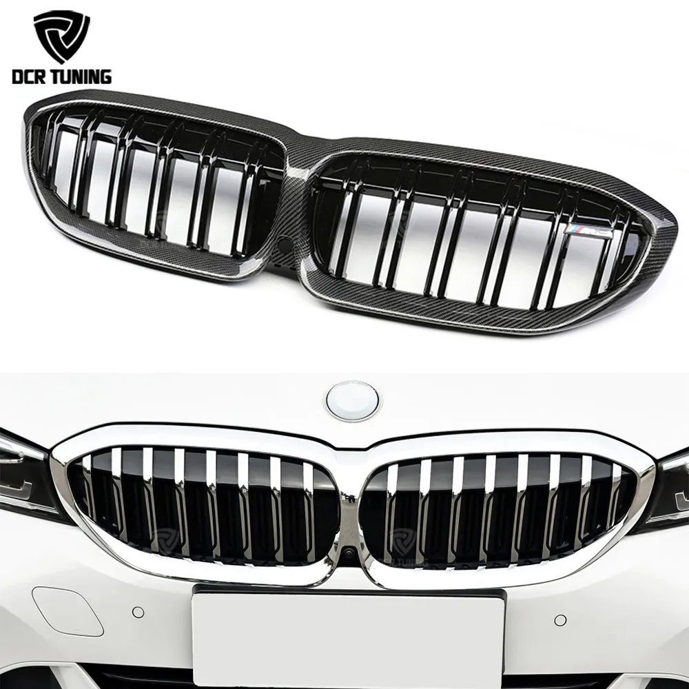 Передняя решетка радиатора для BMW Новинка 3 серии G20 G28 320i 325i глянцевые черные и