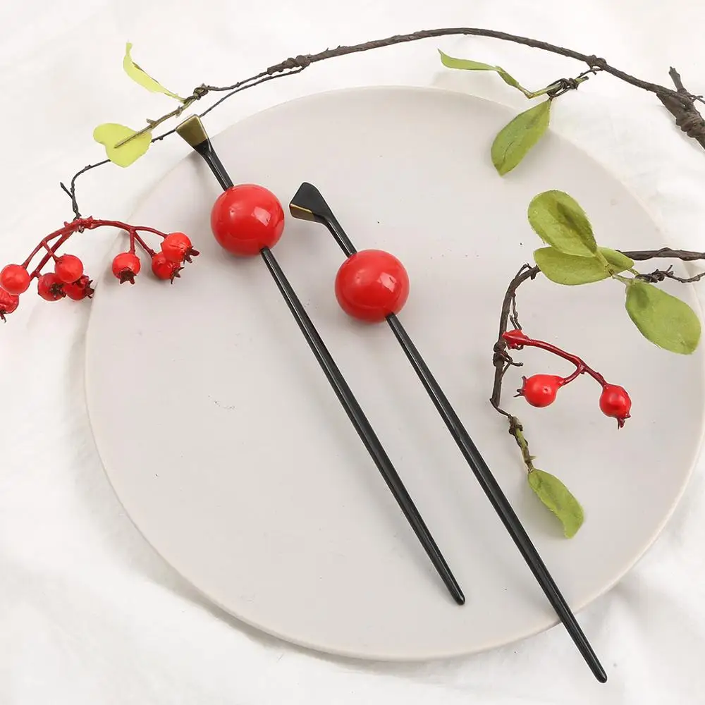 Новые модные палочки для волос милая простая шариковая палочка Цветочная сделай