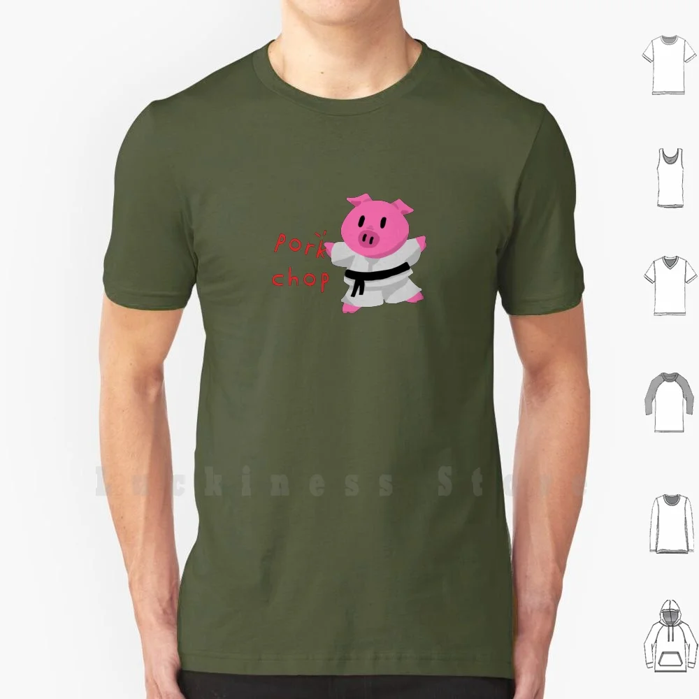 Pork Chop T Shirt Print For Men Cotton New Cool Tee Karate Pig Pork Karate Chop Pork Chop Martial Arts Taekwondo Muay