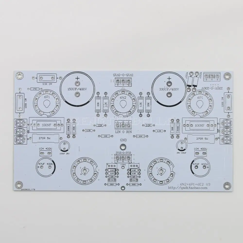 

6N1+6P1 3W*2 Stereo HIFI Tube Power Amplifier Board PCB With 6E2 Cat's Eye Level Indicator