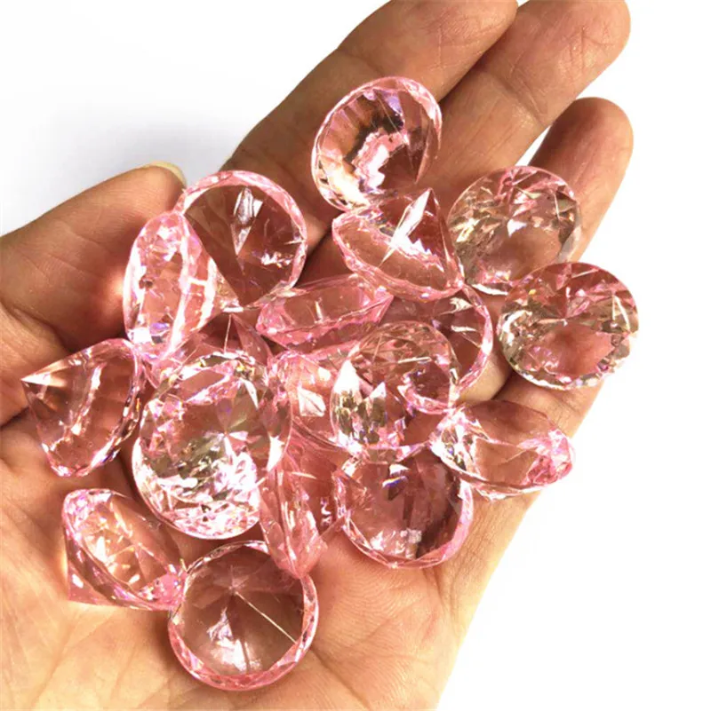 light pink 20 шт. Акриловые Пластиковые Алмазные формы пешки для жетона настольные игры Прилавок аксессуары, 10 цветов, диаметр 2 см - Цвет: light pink