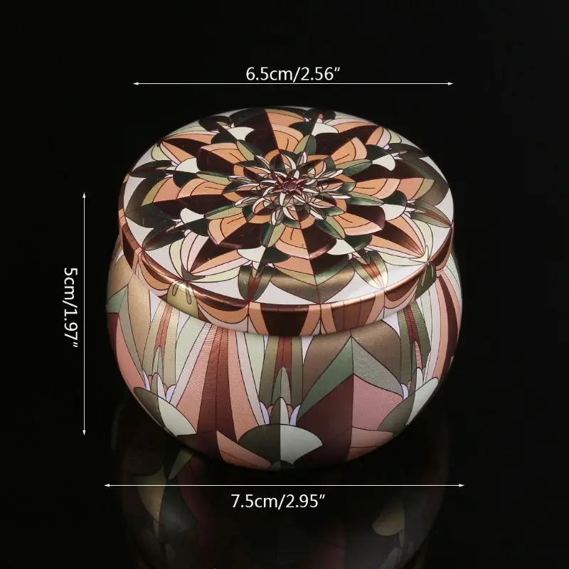 Круглая жестяная коробка в стиле ретро банка ювелирная монета для хранения чая