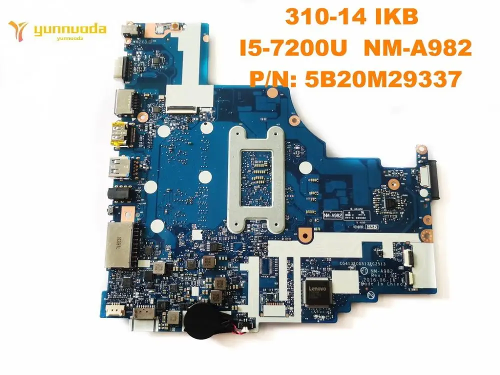 Оригинальный Для Lenovo 310-14IKB Материнская плата ноутбука I5-7200U NM-A982 PN внутренней