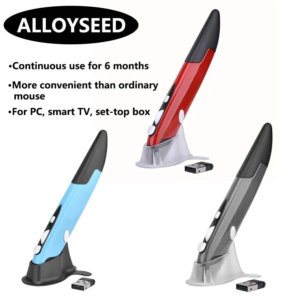 Air mouse Mini USB Беспроводная оптическая Ручка мышь 2 4G Регулируемая 500/1000 dpi карандаш