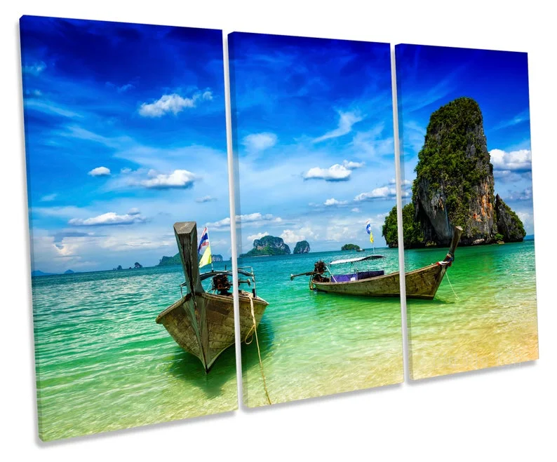 

Таиланд пляж Краби холст стена искусство тройной печати