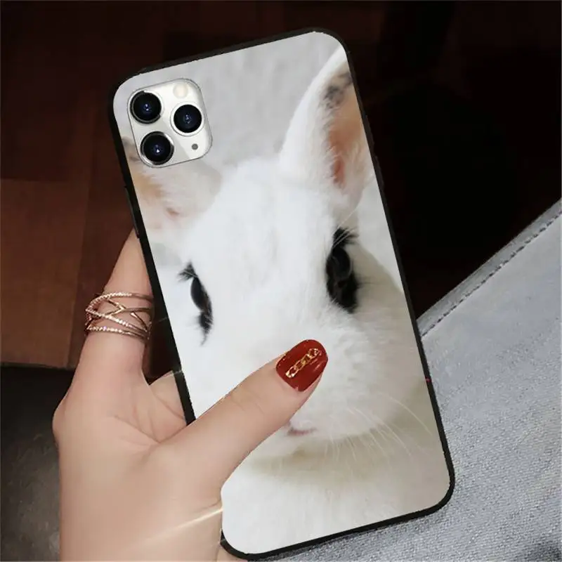 

rabbit lovely cute cartoon pattern Phone Case for iPhone 11 12 mini pro XS MAX 8 7 6 6S Plus X 5S SE 2020 XR luxury design coque