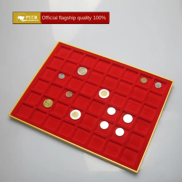 

Mingtai wooden frame series display tray (Red 48 grid)