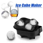 Форма для льда, 4 ячейки, форма для льда, кубики льда, лотки для льда ледяной шар для виски, силиконовые формы, аксессуары вечерние