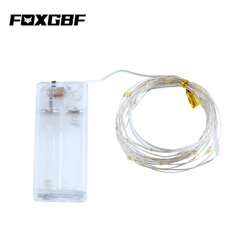 

FOXGBF LED String Lights home fairy Light Waterproof 3V AA Battery case for Christmas Fairy Lights Holiday Wedding Decoration