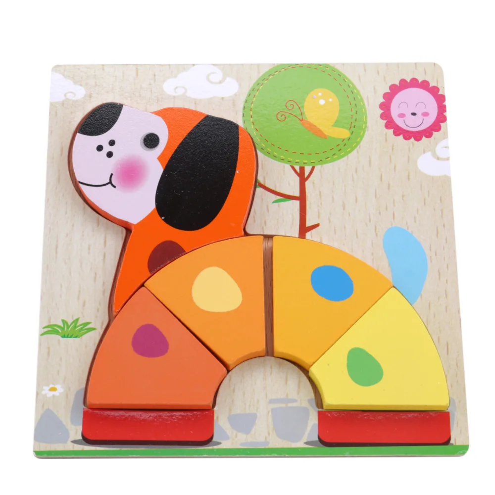 

Wooden 3D Puzzle Toys Kids Animal Traffic Puzzle Toys For Children Early Education Jigsaw Puzzle kindergarten Aid Toy Juguetes